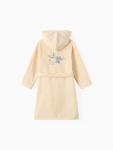 Халат махровый детский Этель Follow me, размер 32 (110-116 см), бежевый