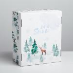 Коробка подарочная новогодняя складная «Лесная сказка», 31?25.5?16 см, Новый год