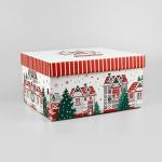 Коробка подарочная новогодняя складная Sweet home, 31.2?25.6?16.1 см, Новый год