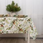 Скатерть 145х145, рогожка, 100 % хлопок, 'Лес ВБ'