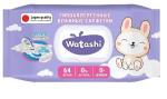 WATASHI 64шт Влажные салфетки для детей 0+ big-pack с крышкой КК/12