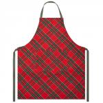 Фартук 'NewYear' 70*80 с карманом и регулируемой бретелью, рогожка, 100% хлопок, 'Шотландка'