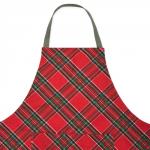 Фартук 'NewYear' 70*80 с карманом и регулируемой бретелью, рогожка, 100% хлопок, 'Шотландка'