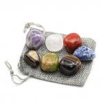 Коллекция чакр 7 шт из самоцветов 15*15мм