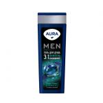 AURA Men 380мл Гель для душа 3в1 Экстра Свежесть флакон/флиптоп КК/8