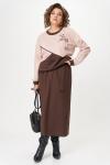 Костюм Aira Style 24129/1 пудра+коричневый