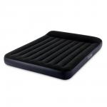 INTEX Матрас надувной PILLOW REST с подголовником, встр.электронасос, 203x152x25см, до 272кг, 64150