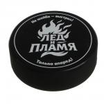 BY SPORT Шайба хоккейная с принтом, взрослая, 7.5х2.5см, резина