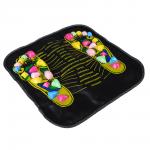 SILAPRO Коврик массажный для ног с указанием акупунктурных точек, 35х35 см, пластик, искусств.кожа