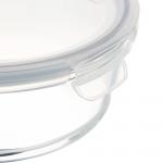 VETTA Контейнер для продуктов на защелках 600мл круглый, жаропрочное стекло