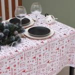 Скатерть новогодняя «Этель. Новогодняя», 140?180±5 см, 80% п/э, 20% лён, 120 г/м?