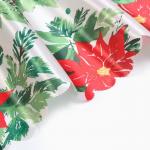 Скатерть новогодняя «Доляна» Christmas flowers, размер 145?300 см