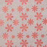 Скатерть новогодняя «Этель. Снежинки», 140?220±5 см, 80% п/э, 20% лён, 120 г/м?