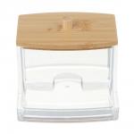 Органайзер для ватных палочек с бамбуковой крышкой ЮНИLOOK, PS, бамбук,  9х7,9х7см,  ВЗ24-28