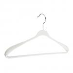VETTA Вешалка с перекладиной, широкие плечики, 43х21,5х3 см, пластик с покрытием Soft-touch, белая
