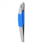 Пинцет для бровей с силиконовыми держателями тм ЮНИLOOK, нерж.сталь, 9,3см, 3 цвета