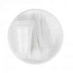 VIP Набор на 6 персон окрашенный (тарелки 205 мм 6 шт; стаканы 200 мл; вилки; ножи; салфетки бумаж.)