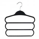 VETTA Вешалка-органайзер, 3 уровня, 36х40.5х0.6 см, пластик с покрытием Soft-touch, черная