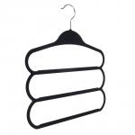 VETTA Вешалка-органайзер, 3 уровня, 36х40.5х0.6 см, пластик с покрытием Soft-touch, черная