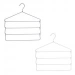 VETTA Вешалка-органайзер, 4 уровня, 41х42.5х0.38 см, металлическая с текстильным покрытием