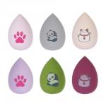 ЮниLook Спонж для нанесения тональной основы, полиуретан, 6х4см, 6 цветов