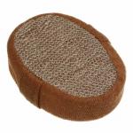 ЮL Мочалка банная объемная овальная на поролоне, рами, хлопок, 14,5х11х4,5см, 3 цвета, МЭ24-01