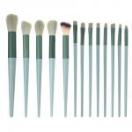 Кисти для визажа 13 шт в чехле ЮНИLOOK , пластик, металл, иск.ворс, полиэстер, 14,5-17,5 см, 3 цвета