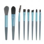Кисти для визажа 8 шт тм ЮНИLOOK ,пластик, металл, иск.ворс, ПУ, 10,5-12 см, 3 цвета