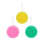 ЮL Мочалка-губка поролоновая крупнопористая с подвесом, полиуретан, 13,5х5см, 3 цвета