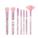 ЮНИLOOK Кисти для визажа 7 шт в ПВХ чехле, пластик, металл, иск.ворс, 14-15,5 см, 2 цвета, ВЗ24-60