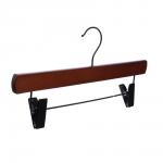VETTA Вешалка деревянная для юбок и брюк, с клипсами, 32см, ренуар, черн.металл