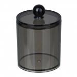 ЮНИLOOK Органайзер косметический прозрачный с крышкой, 8,2х8см, PS, черный, ВЗ24-33