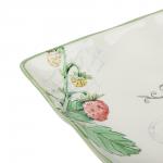 MILLIMI Земляника Блюдо квадратное, 22х22х3см, керамика