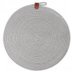 BY COLLECTION Подставка декоративная, d33см, 100% полиэстер, графит