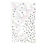 Наклейки и стразы для лица и тела тм ЮНИLOOK ,8х12 см, акрил, полиэстер, 3 дизайна,  ВЗ24-44