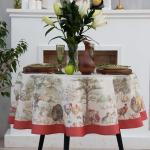 Скатерть «Этель» Forest landscape, d=215 см с ГМВО, 100% хлопок, саржа 190 г/м?