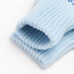 Варежки двойные детские, голубые, размер 14 (6-9 лет)