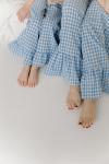 Брюки с рюшами женские кубик голубой