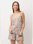 №Е20175 Пижама с шортами Античные цветы