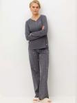 №Е20179 Пижама с брюками Монохромные сердечки