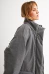 Куртка-пальто женская зимняя темно-серый меланж