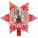 *Звезда на ёлку 19*19 см "Хвойная", Красный