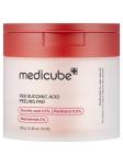 Medicube Отшелушивающие пэды с янтарной кислотой Red Succinic Acid Peeling Pad 70шт(155г)