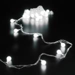 Гирлянда для дома   4м 30 ламп LED с насадками ШАРЫ 1,6 см, прозрачн. пров. 8 реж, IP-20 Белый (возможность соединения) (ПЕРВАЯ ЦЕНА)
