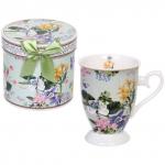 Кружка керамическая 300мл "Цветочная фантазия" в подарочной коробке