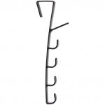 Вешалка надверная на 6 крючков "ПЕРФЕКТХАУС", цвет черный, 27см ( Селфи)