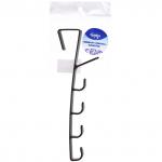 Вешалка надверная на 6 крючков "ПЕРФЕКТХАУС", цвет черный, 27см ( Селфи)