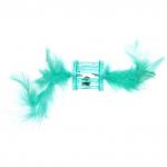 Игрушка для кошек с бубенчиком в наборе 2шт "ИГРУЛИК", с перышками, цвет мятный, 4см