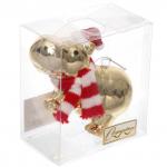 Ёлочная игрушка "Весёлый бегемот" 5*10*8,5 см, Шампань