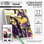 Алмазная мозаика по фото с полным заполнением «Pop Art», на холсте с подрамником, 40?50 см